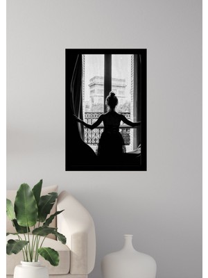 Renkli Kadın Temalı Cam Görünümlü Duvar Dekoru, 20X30 Cm, Salon ve Yatak Odası Için