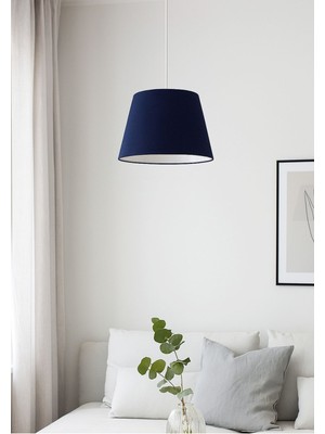 Lacivert Kumaş Sarkıt 22' Lik, Şık ve Modern Aydınlatma Parçası