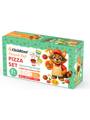 Doğal Oyun Hamuru Sevimli Patiler - Pizza Set