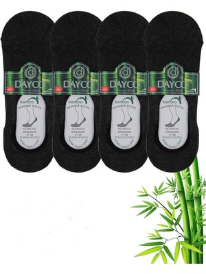 Dayco Antrasit Renk Yazlık Erkek Bambu Babet Çorap 4'lü Set