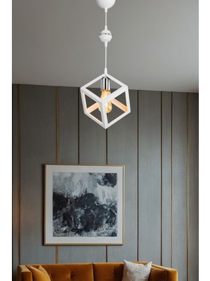 Beyaz Küp ve Kürek Uçlu Şık Krom Bilezik, Zarif ve Modern Takı Parçası