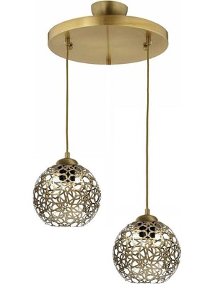 Modern Selçuklu Top Yıldız Ferforje Sarkıt Avize, Şık ve Rustik Dekorasyon Parçası