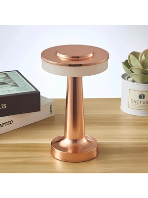 Şarjlı Dim Edilebilir Metalik Dekoratif Masa Lambası CT-8435