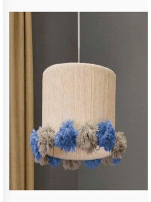 Şık Bej Ponponlu Avize, Odanıza Zarif Dokunuş