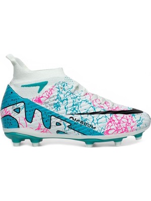 Laliga 565 Erkek Krampon - Beyaz-Turkuaz-Uzun - 39