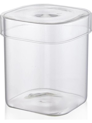 Beyaz Kare Cam Kavanoz 13X11 Cm, Şık ve Kullanışlı Saklama Çözümü