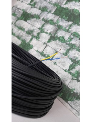 Siyah Renkli 20M Elektrik Kablosu 2*0,50 Mm², Dayanıklı ve Kullanışlı
