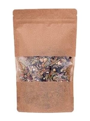 Kraft Pencereli Kilitli Doypack 20X30X10 cm - 1000 gr