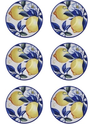 Renkli Çay Tabağı Seti, 13 Cm, 6'lı, Şık ve Kullanışlı Yemek Takımı