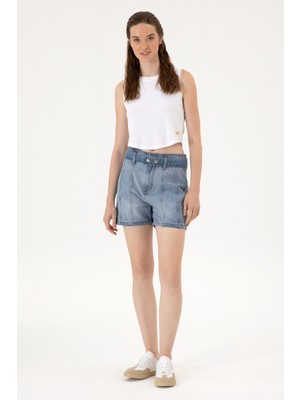 U.s. Polo Assn. Kadın Açık Mavi Şort (Jean) 50304336-DN0021