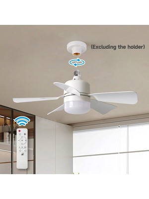 Pazariz Işıklı Tavan Vantilatörü Sessiz 5 Kanatlı E27 Duy 52 cm Çap 3 In 1 Sivrisinek Kovar