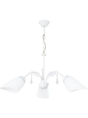 Şık Tasarımlı 3'lü Beyaz Avize, Modern ve Zarif Oda Aydınlatması