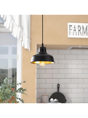 Siyah Tekli Sarkıt Aydınlatma, Ev, Ofis, Cafe, Restoran Avizeleri, E27 Duy