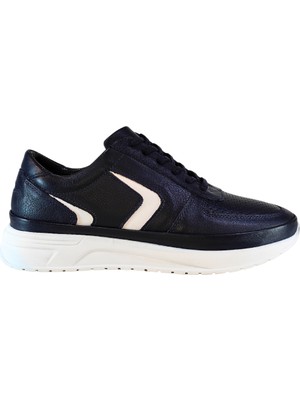 Who What Wear Erkek Ön Yüzü Delikli Hakiki Tabaka Deri Sneakers Ayakkabı 25WM0323