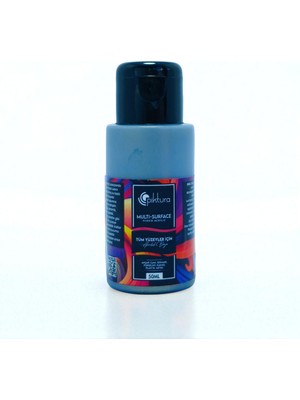 Piktura Akrilik Multisurface Boya 50 ml Metalik Gri Tüm Yüzeyler İçin Su Bazlı Kokusuz Boya