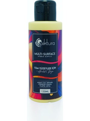 Piktura Akrilik Multisurface Boya 120ML Güneş