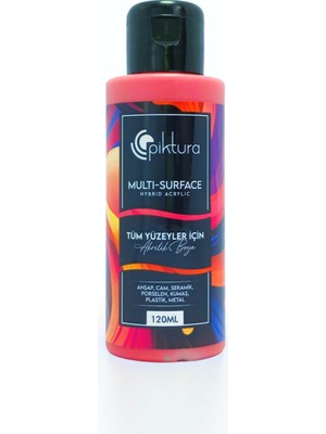 Piktura Akrilik Multisurface Boya 120ML Kiraz Kırmızı