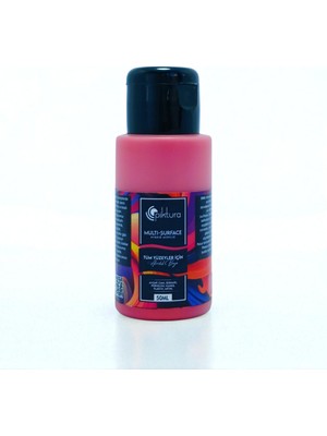 Piktura Akrilik Multisurface Boya 50ML Kiraz Kırmızı