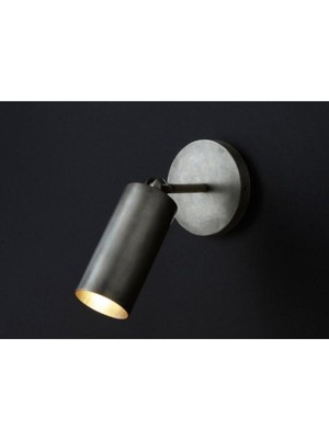 Rustik Mafsallı Gri LED Spot Aplik Gün Işığı, Siyah Patinalı, Enerjik ve Şık Tasarım