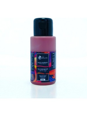 Piktura Akrilik Multisurface Boya 50ML Nar Kırmızı