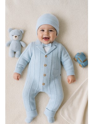Ozz Baby NİPPERLAND ERKEK  1-3-6-9 AY NATURAL COTTON YAKALI TULUM