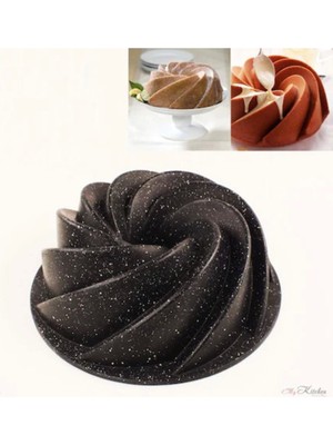 Döküm Granit Kek Kalıbı Rüzgar Gülü, Şık ve Dayanıklı Pişirme Araçları