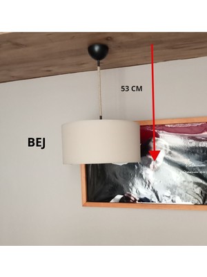 Bej Jüt Örgü Avize Kablo Yedek Başlık, Genç, Çocuk, Salon, Antre Için Şık Tasarım