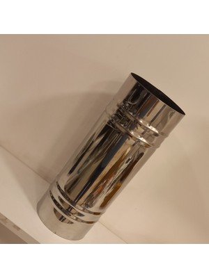 Soba Borusu Çap 13 cm Derinlik 35 cm Paslanmaz Krom Çelik 430