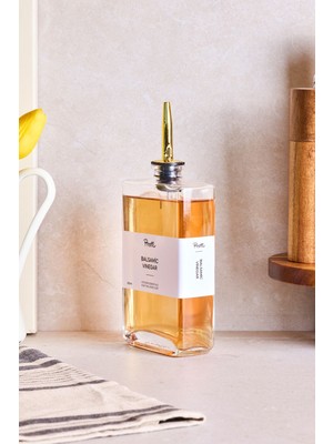 Perotti Molivet Gold Kapak 350ML Cam Yağdanlık-Sosluk