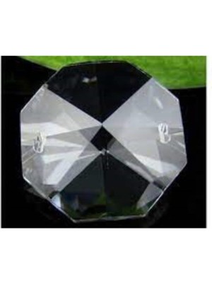 14 mm Şeffaf Octagon Avize Taşı, 30 Adet, Canlı Turuncu Renk, Şık ve Parlak Dekorasyon.