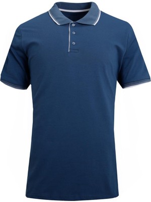 Uki Indigo Comfort Fit Polo Yaka Pike T-Shirt
