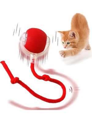 LED Işıklı Şarjlı Otomatik Yuvarlanan Kedi Topu Oyuncağı