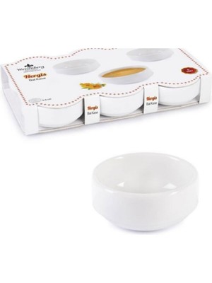 Beyaz Porselen Nergiz Desenli Reçellik ve Çerezlik, Zarif ve Şık Tasarım