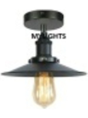 Şık Siyah Modern Spor Avize ve Aplik Lambader Seti