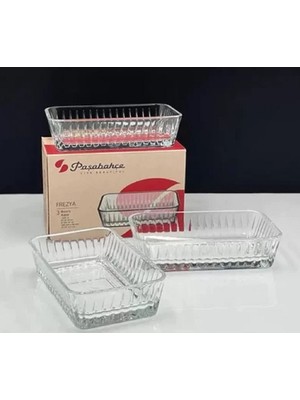 Şeffaf 3'lü 14 cm Dikdörtgen Kase Seti, Şıklık ve Kullanışlılık Sunar