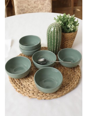 Yeşil Bulut Kase Seti, 12 Cm, 6 Parça, Şık ve Kullanışlı Mutfak Aksesuarı