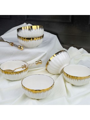 Şık Siyah ve Altın Renkli Modern Kase - Zarif ve Kullanışlı Tasarım