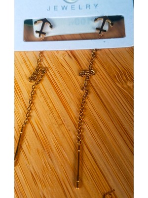 Monalisa Home Gold Renk Metalik Figürlü Sallantılı Küpe