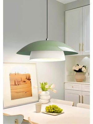 Iskandinav Tarz Mint Yeşil Metal Sarkıt Lamba, Şık ve Modern Aydınlatma Seçeneği