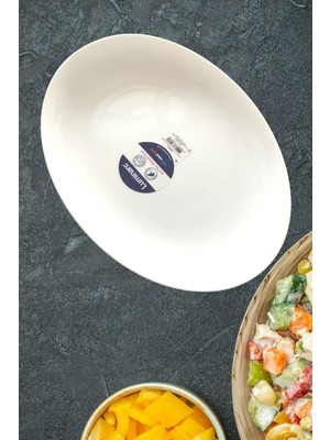 Beyaz Kayık Tabak 33 Cm, Renkli Tasarım, Şık ve Dayanıklı, Evinize Şıklık Katın