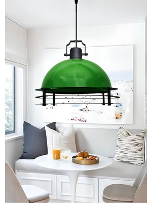 Yeşil Metal Kafes Sarkıt, Kafe, Restoran ve Mutfak Için Şık Aydınlatma