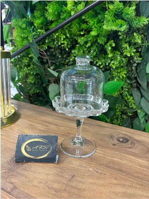 Şık Ayaklı Cam Sunumluk, Kapaklı, Patisserie, Lokumluk ve Makaronluk