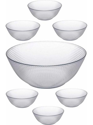 Turuncu 7 Parça Cam Kase Takımı, Şık ve Kullanışlı Mutfak Aksesuarı