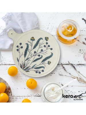 Gri 26 cm Peynir Tabağı Seti, Şık ve Kullanışlı Iki Parça