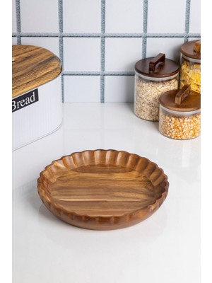 Kahverengi 25CM Akasya Kase, Şık ve Kullanışlı Ev Dekoru Ürünü