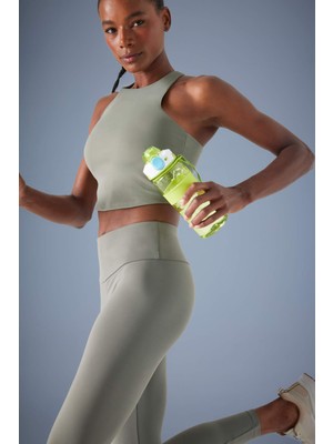 DeFacto Bisiklet Yaka Pedli İç Göstermez Esnek Kumaş Uzun Sporcu Sütyeni F4944AX25AU