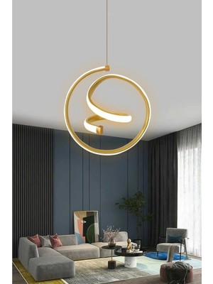 Modern Tekli Sarkıt LED Avize, Antre Dekoru, Beyaz Işık, Şık ve Zarif Tasarım