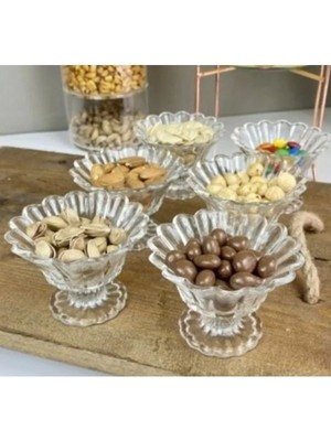 6'lı Manolya Kase Seti, Sade ve Şık Kahve Yanı Çerezlik ve Lokumluk