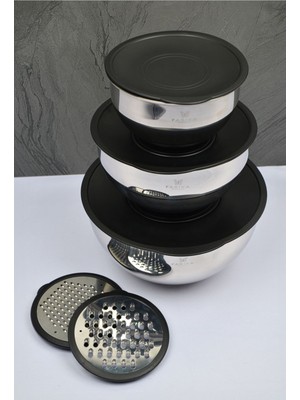 9 Parça Çok Amaçlı Rendeli ve Saklama Kabı Seti, Çok Renkli, Dayanıklı ve Pratik