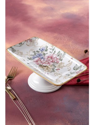 Renkli Ayaklı Sunum Tabağı 28 Cm, Şık ve Kullanışlı Ev Dekoru.